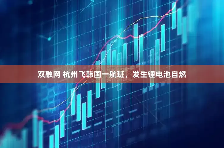 双融网 杭州飞韩国一航班，发生锂电池自燃